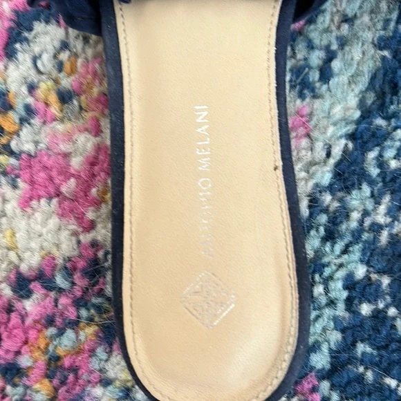 ANTONIO MELANI Blue Fringe Mules - Picture 2 of 3